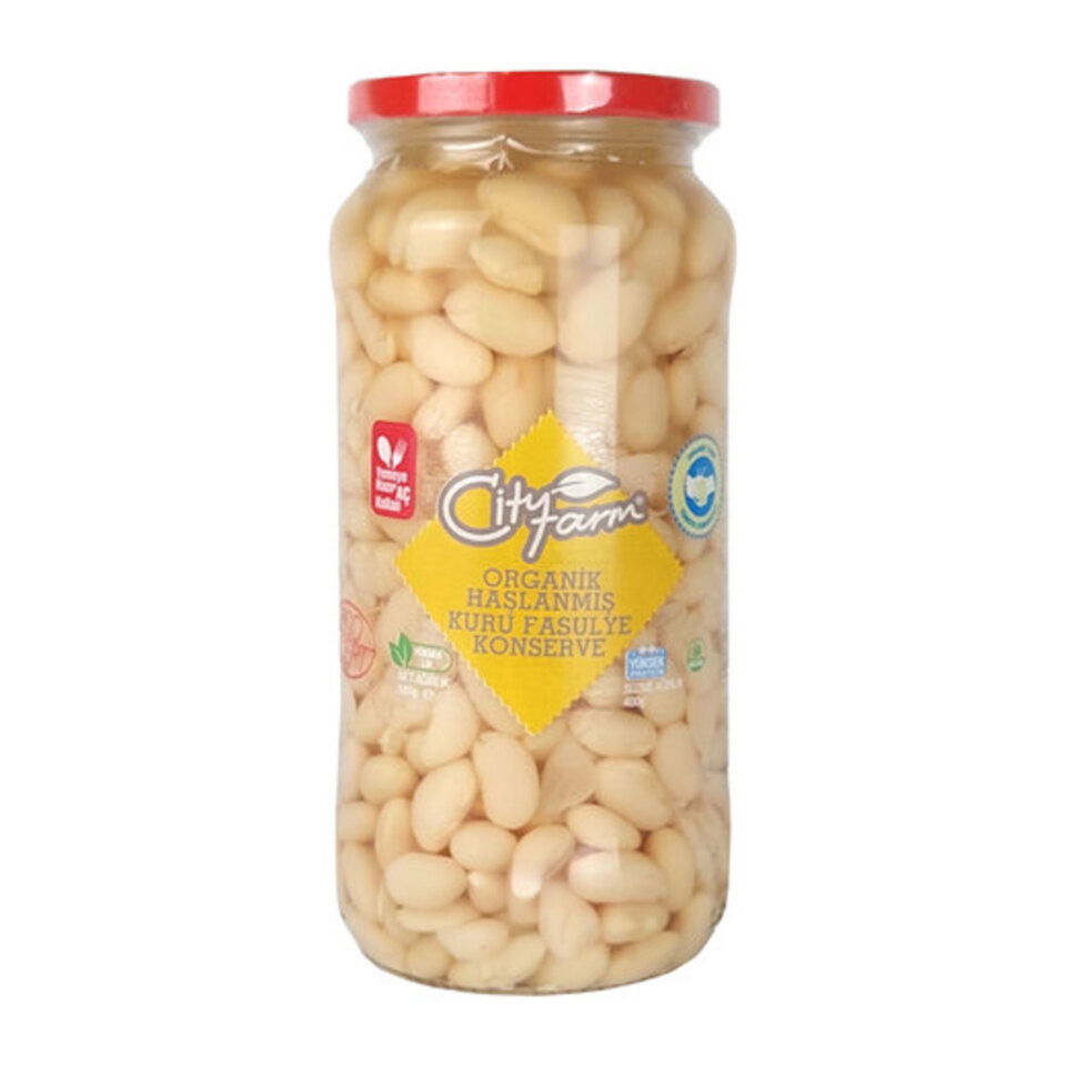 CİTY FARM ORGANİK HAŞLANMIŞ FASULYE 580GR.